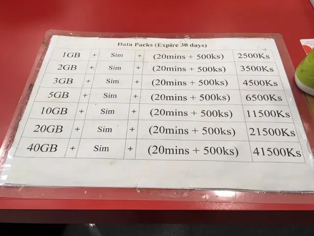 マンダレー空港 Wifi 価格表