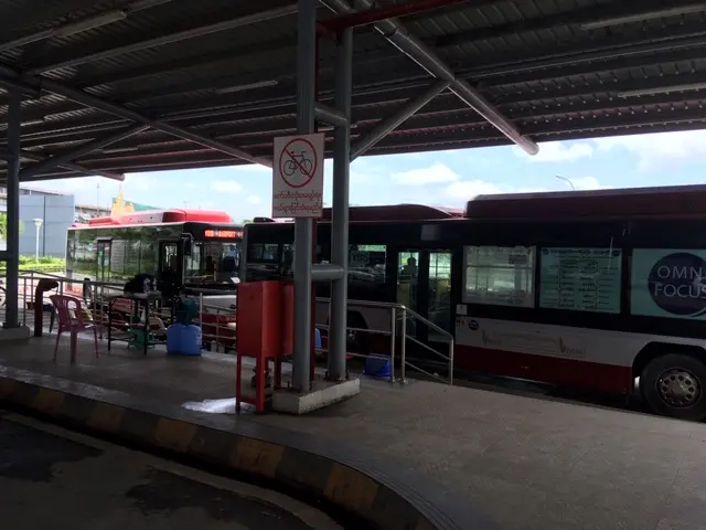ヤンゴンエアポートバス乗り場