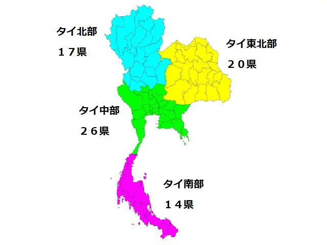 タイ各地の地図