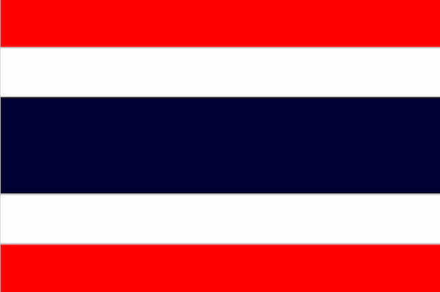 タイ国旗（一般的な色）