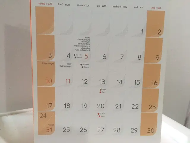 ワンプラ（วันพระ） タイの卓上カレンダー