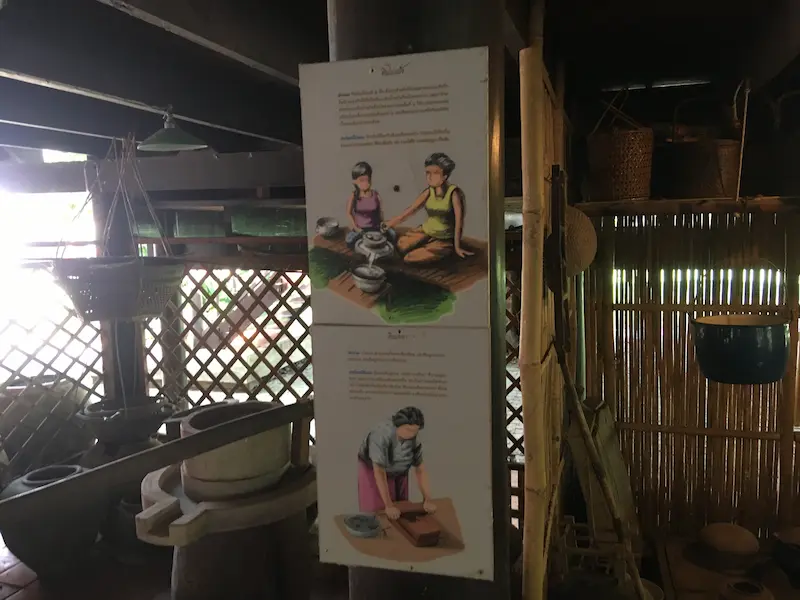 ワットカノーン・ナンヤイ博物館 別館1階昔の生活風景